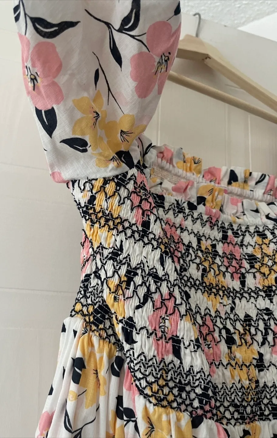 Kate Spade Lily Blooms Smocked Floral Midi Dress size L/XL image indicator(6)