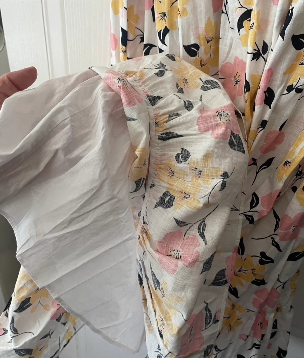 Kate Spade Lily Blooms Smocked Floral Midi Dress size L/XL image indicator(10)