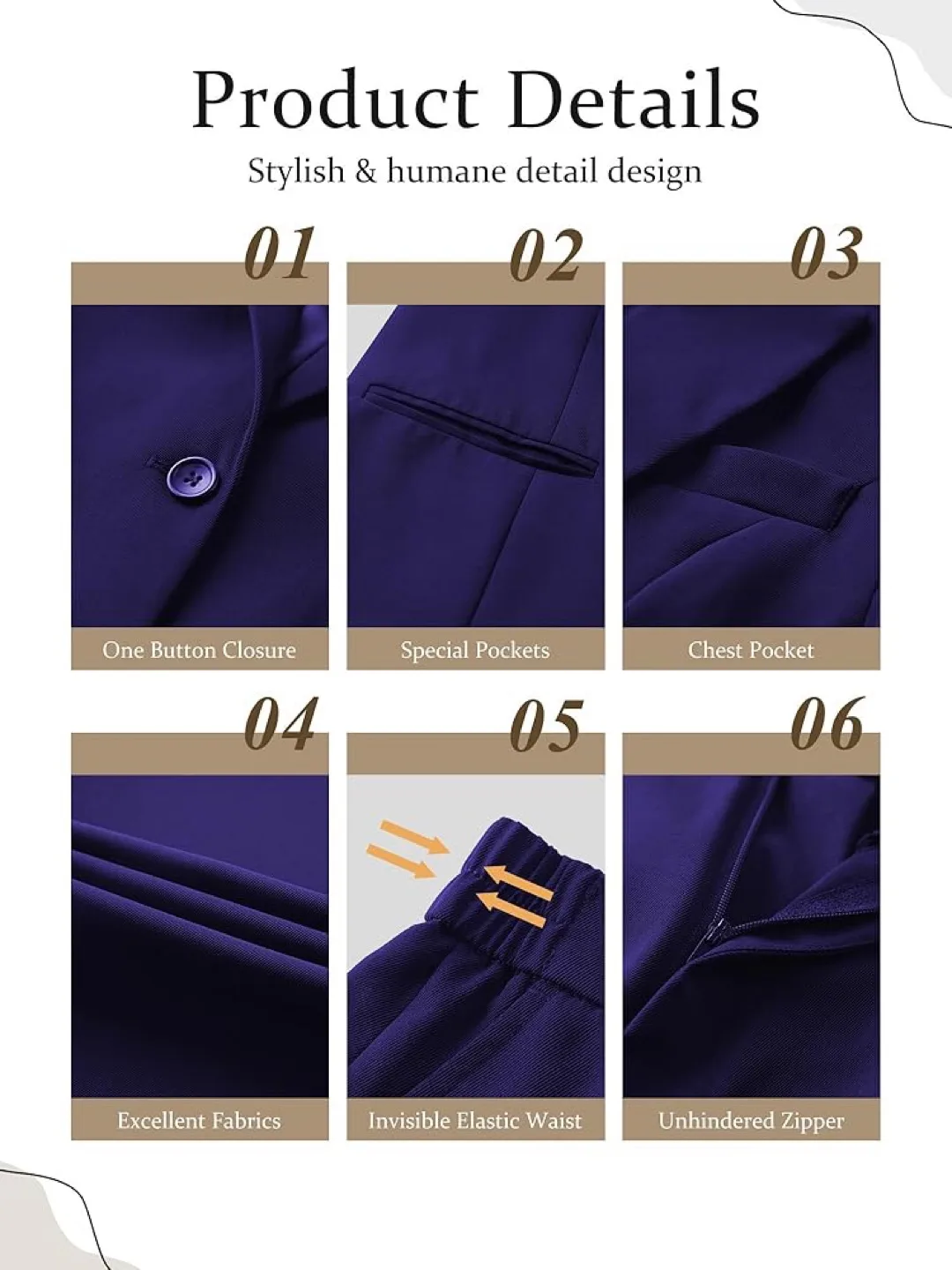 3-piece suit business casual blazer set image indicator(6)