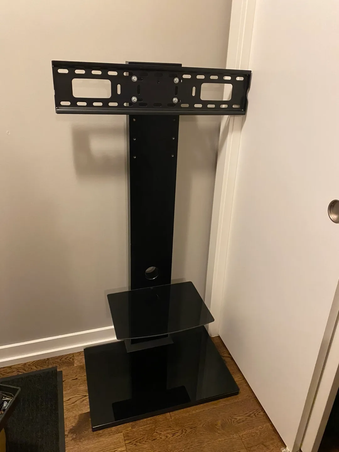 Black TV Stand with Mount thumbnail