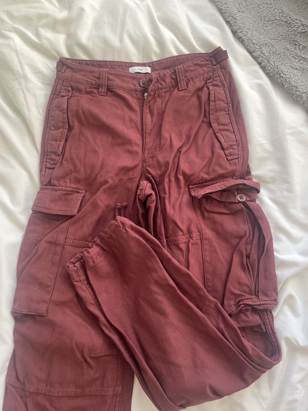 TNA burnt burgundy Cargo Pants - Size 0
