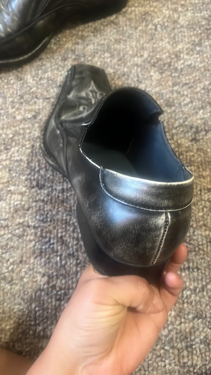 ALDO Black Leather Slip-On Dress Shoes image indicator(5)