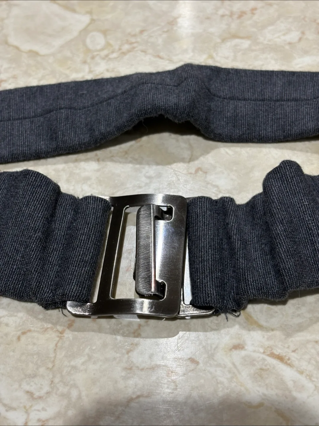 #freecycle Gray Fabric Belt with Metal Buckle thumbnail