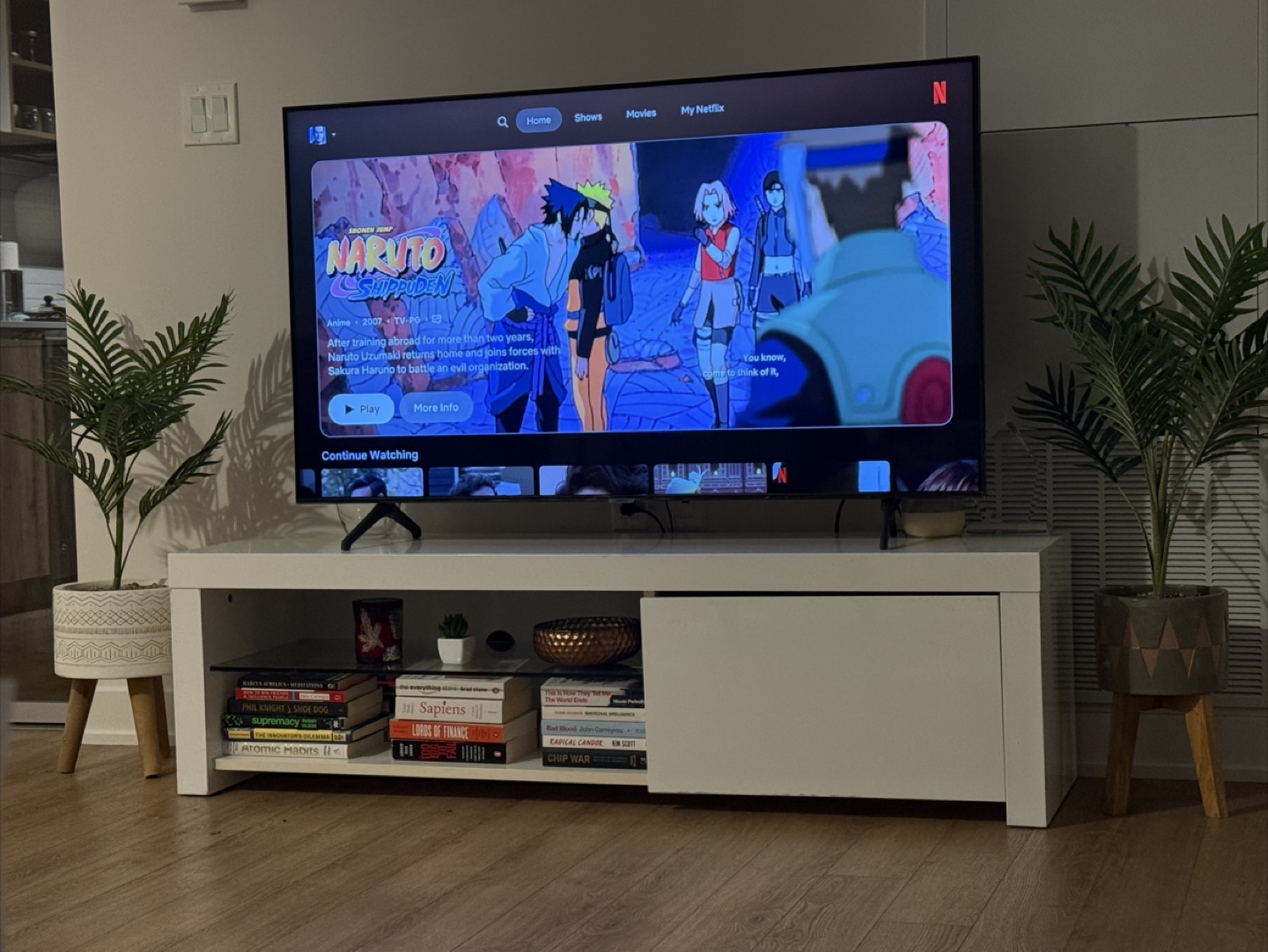 White TV Stand / Entertainment Unit - photo 2