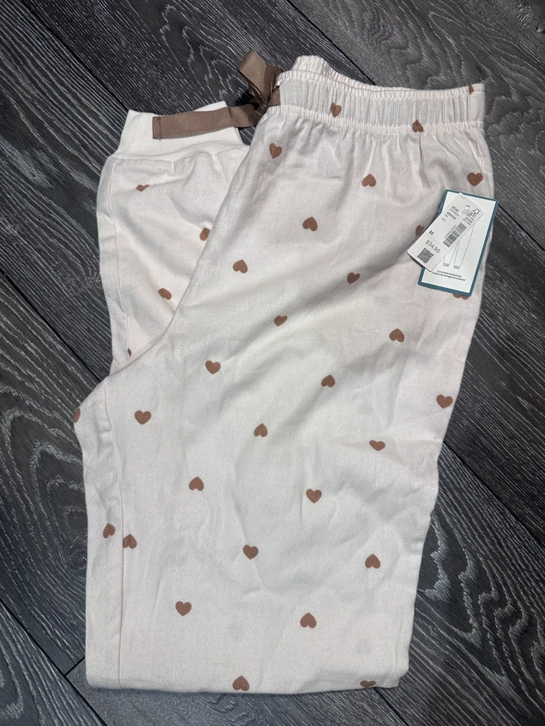 New with tags! Heart Pajama Pants - Size M thumbnail