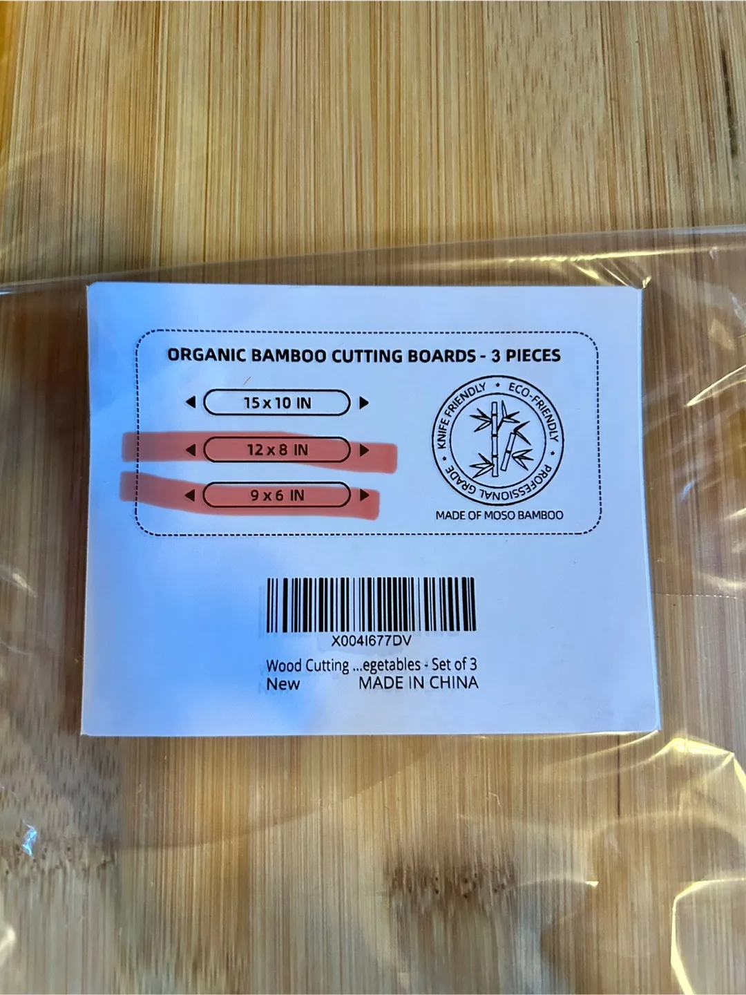 New Organic Bamboo Cutting Board - 15 x 10 in image indicator(3)