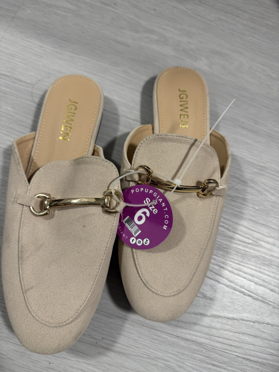 JGIWEN Beige Mules - Size 6 - photo 2