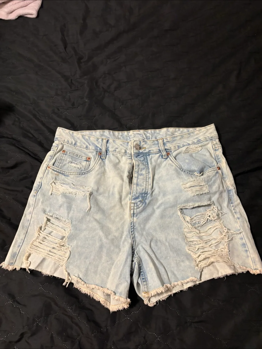 Aeropostale Distressed Denim Shorts thumbnail