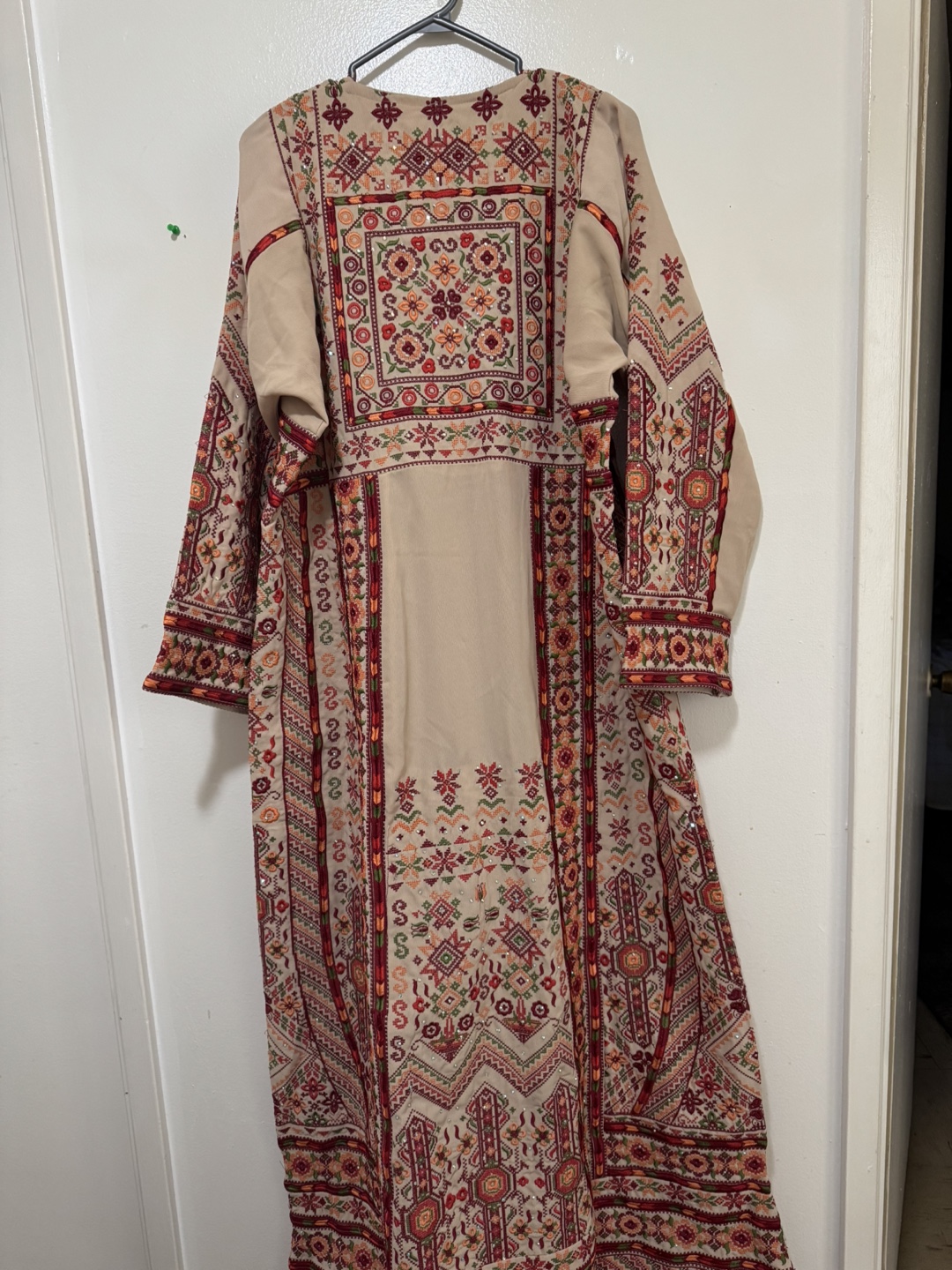 Embroidered Beige Dress size 4