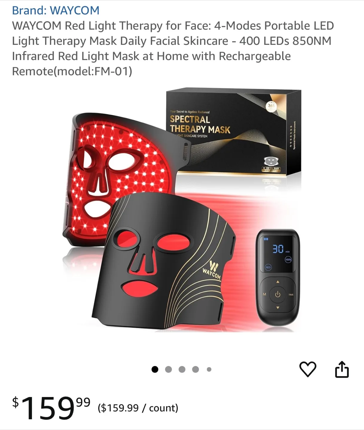 WAYCOM Spectral Therapy LED Light Skincare Mask image indicator(2)