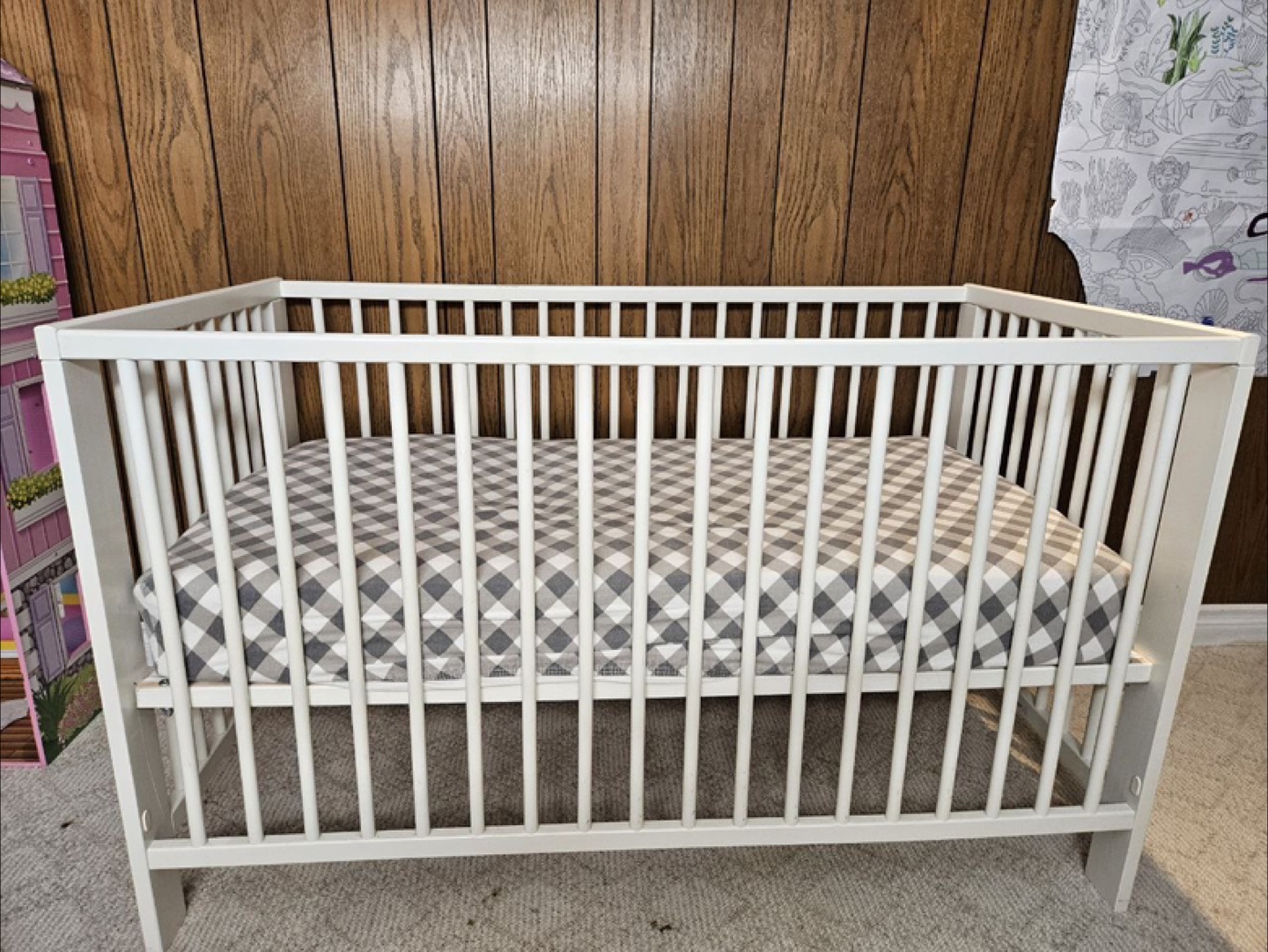 IKEA Gulliver Crib with Mattress and 3 sheets