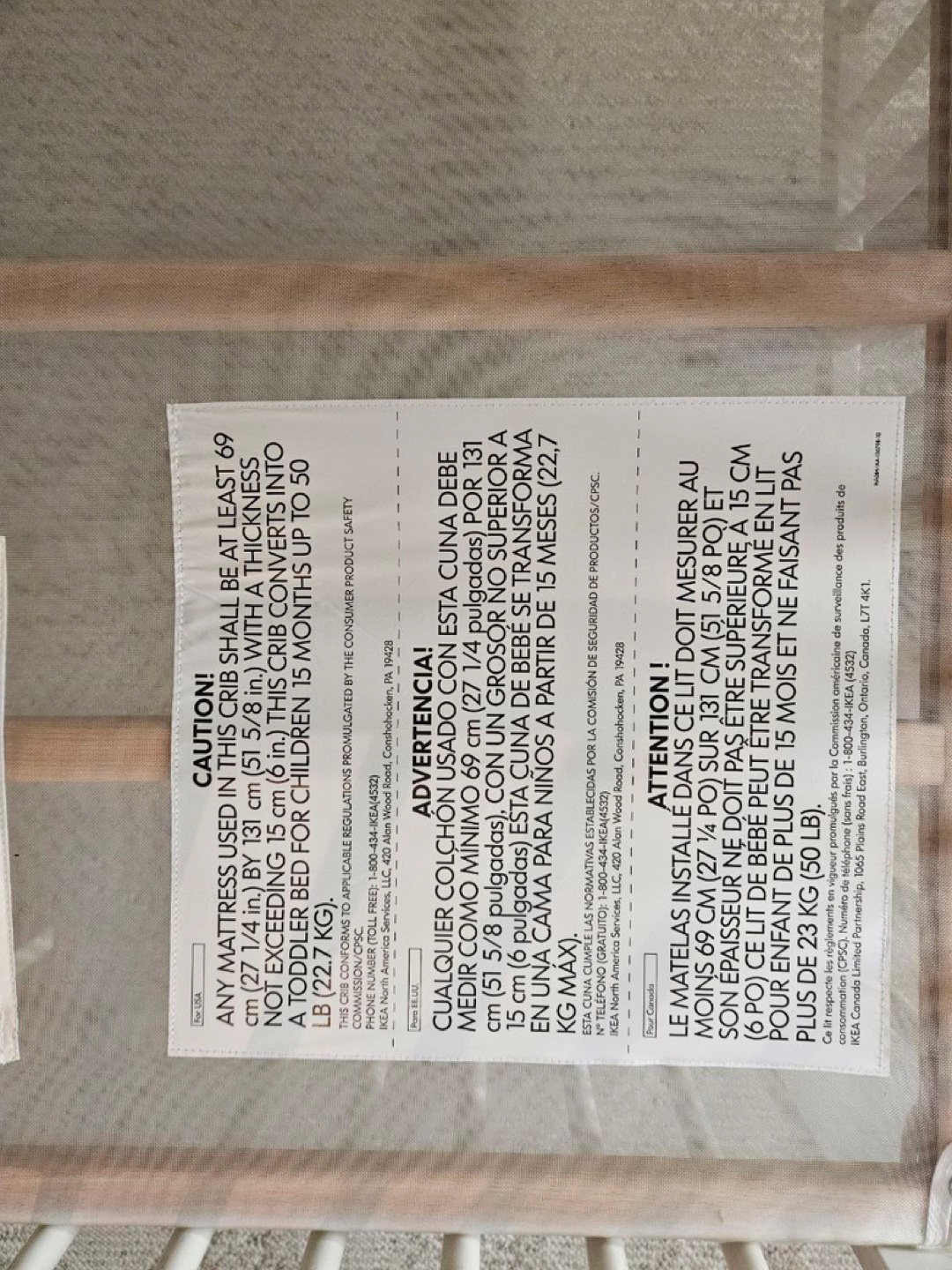 IKEA Gulliver Crib with Mattress and 3 sheets - photo 5