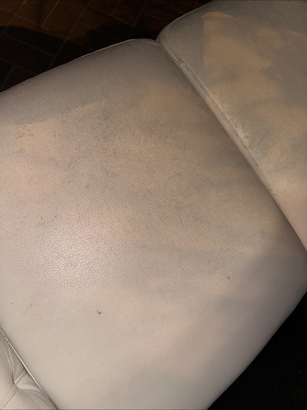 White Leather Sofa Cushions - photo 2