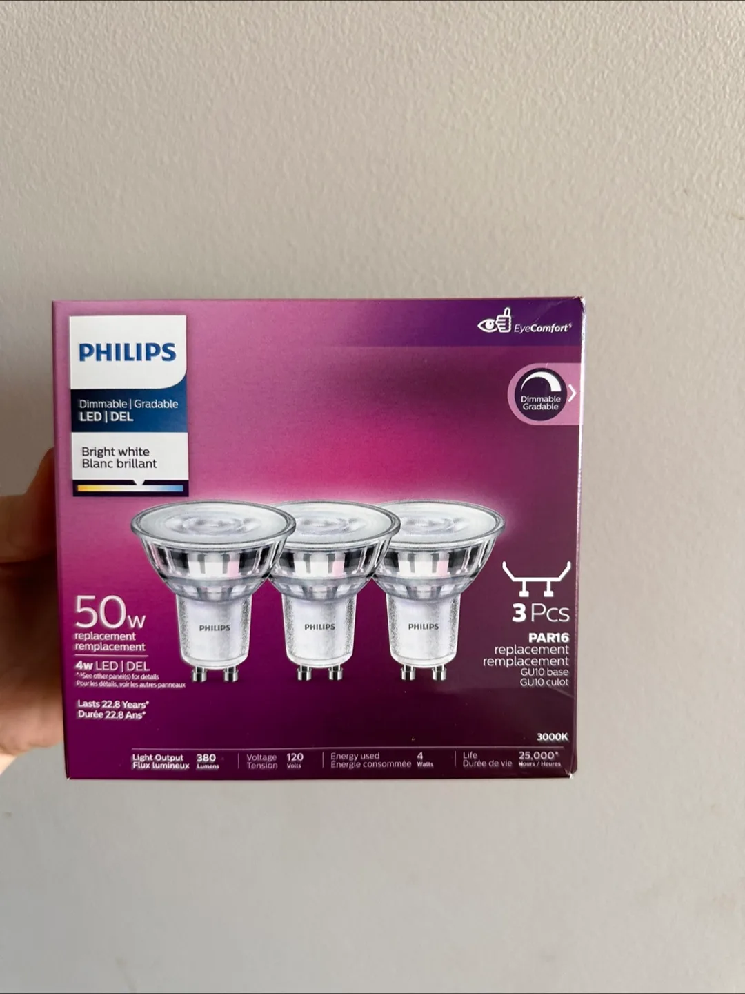 New Philips Dimmable LED 50W, 3 Pack thumbnail
