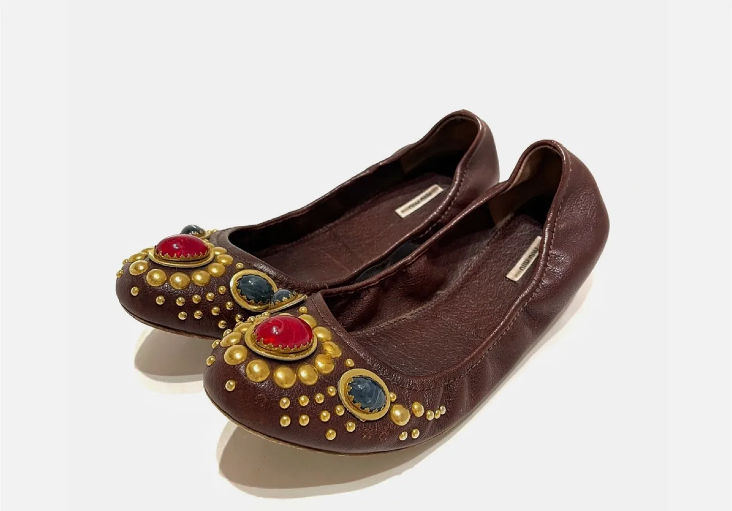 Miu Miu Leather Ballet Flats size 6 1/2 thumbnail