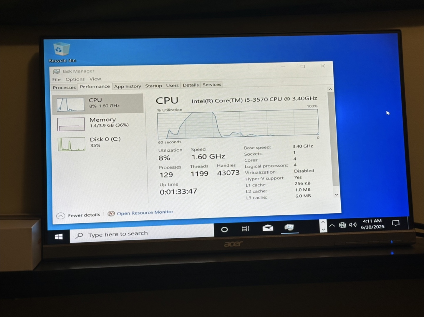 i5 @3.40Ghz 512gb storage PC works great ! - photo 4