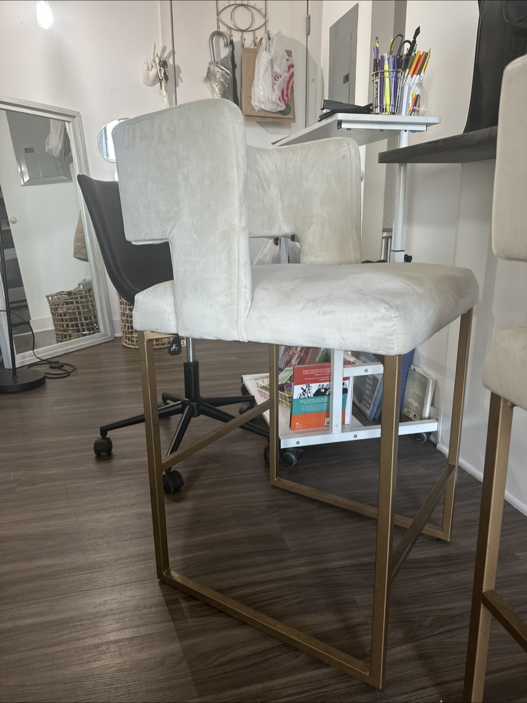 Ivory & Gold Bar Stools - photo 2