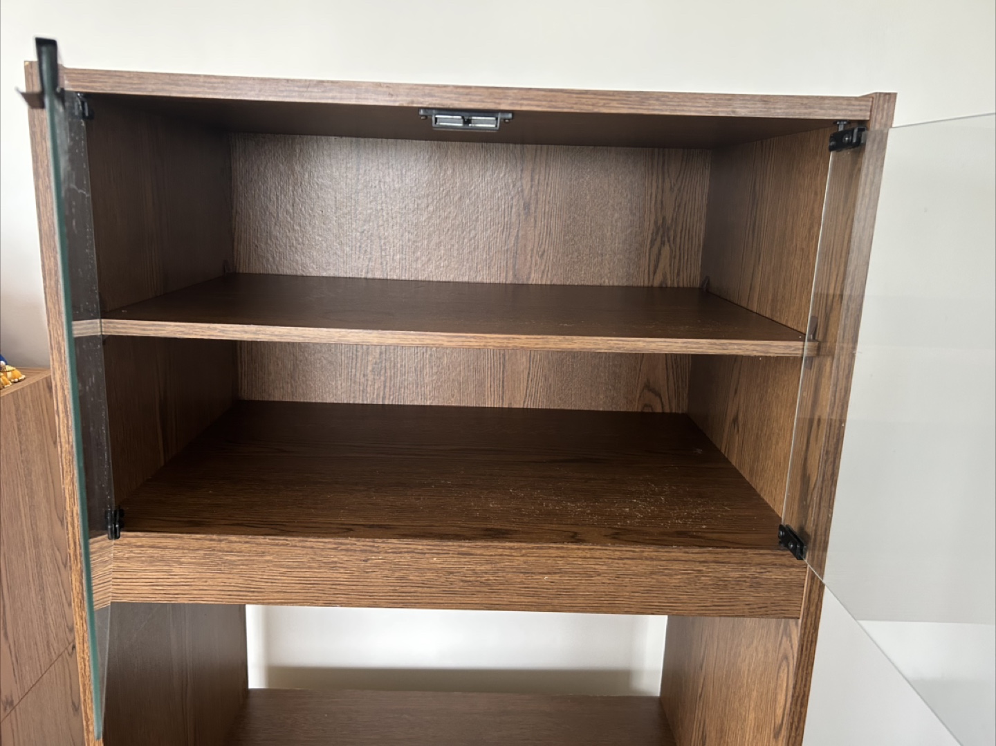 Wooden Cabinet with Drawer & Glass Doors #Freecycle - photo 2