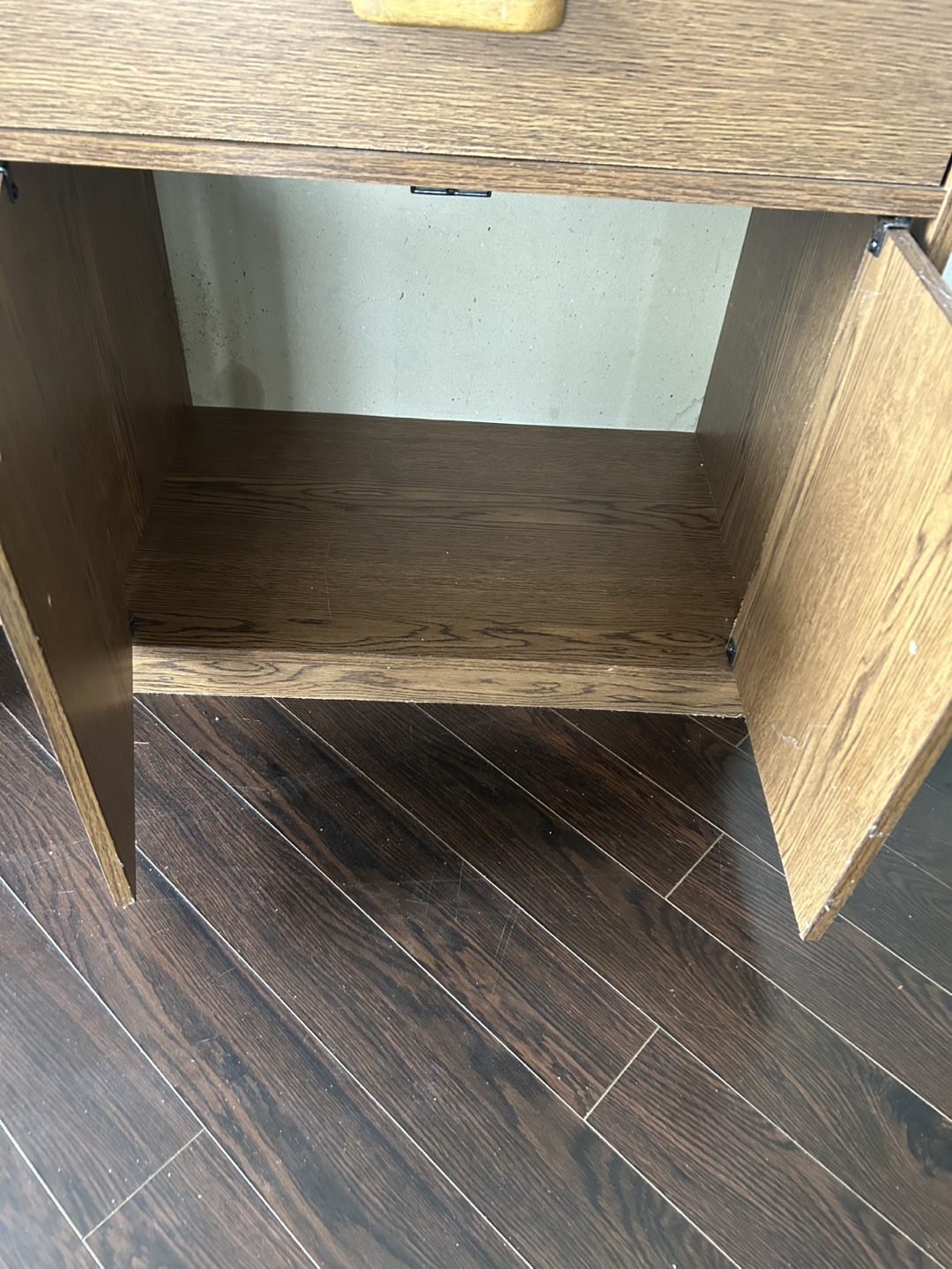 Wooden Cabinet with Drawer & Glass Doors #Freecycle - photo 3