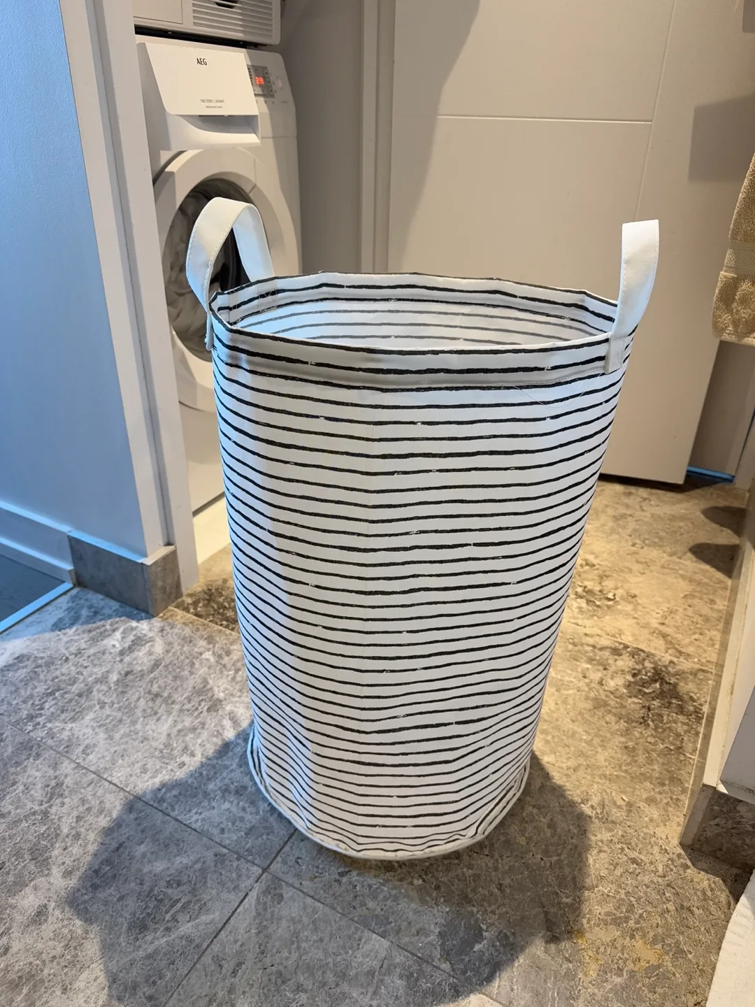 Striped Laundry Basket thumbnail