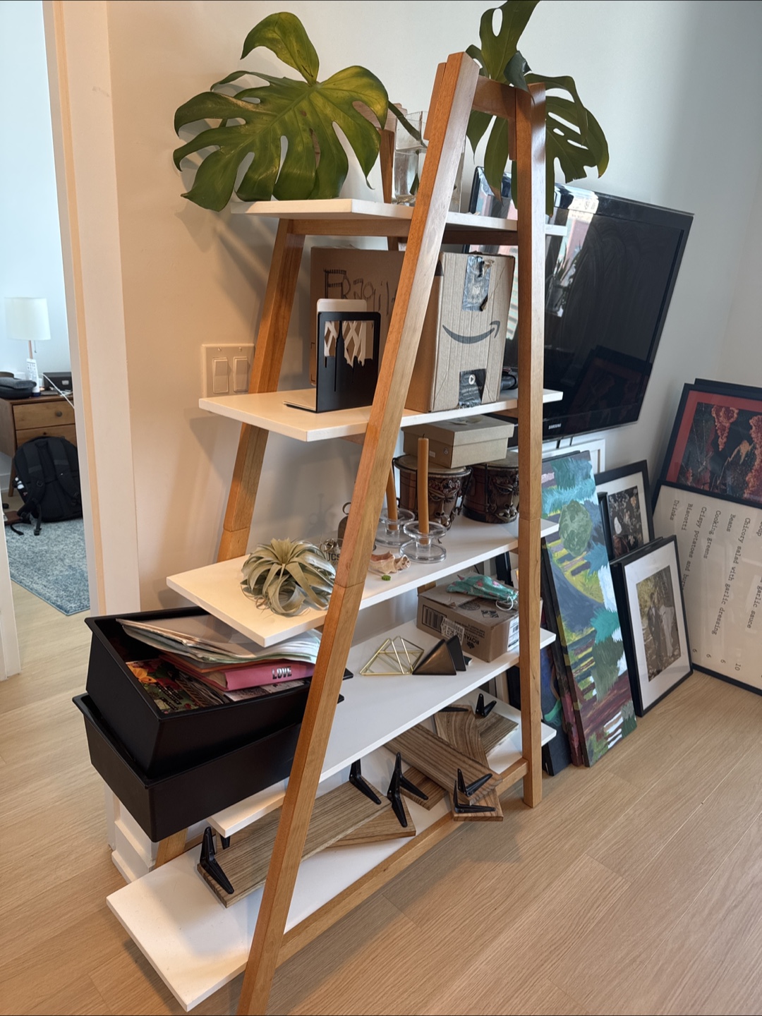 Home Depot Ladder Shelf - 5 Tier Bookshelf - photo 2