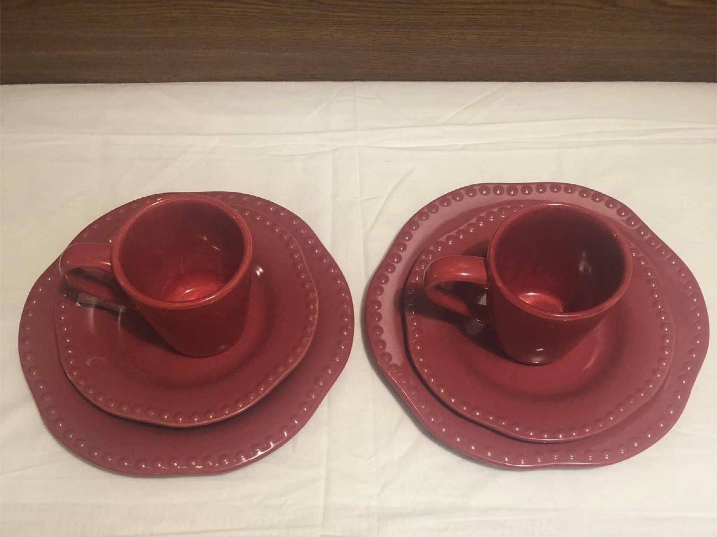 Red Plate and Mug Set (6 Pieces) - photo 2