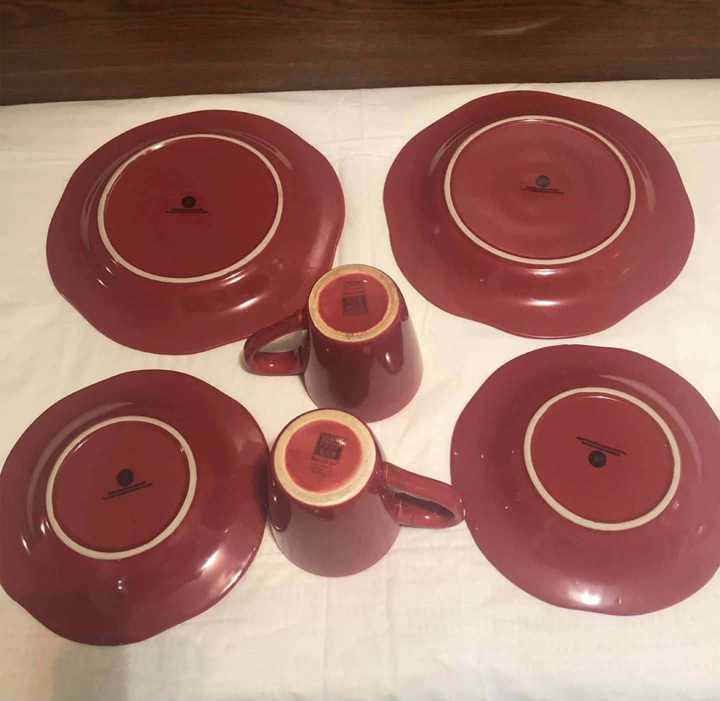 Red Plate and Mug Set (6 Pieces) - photo 5