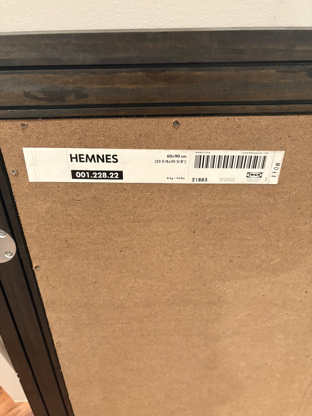 IKEA Hemnes Mirror - Black/Brown