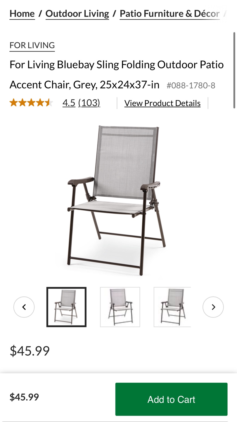 2 x Bluebay Sling Chair + Adirondack Side Table - photo 4