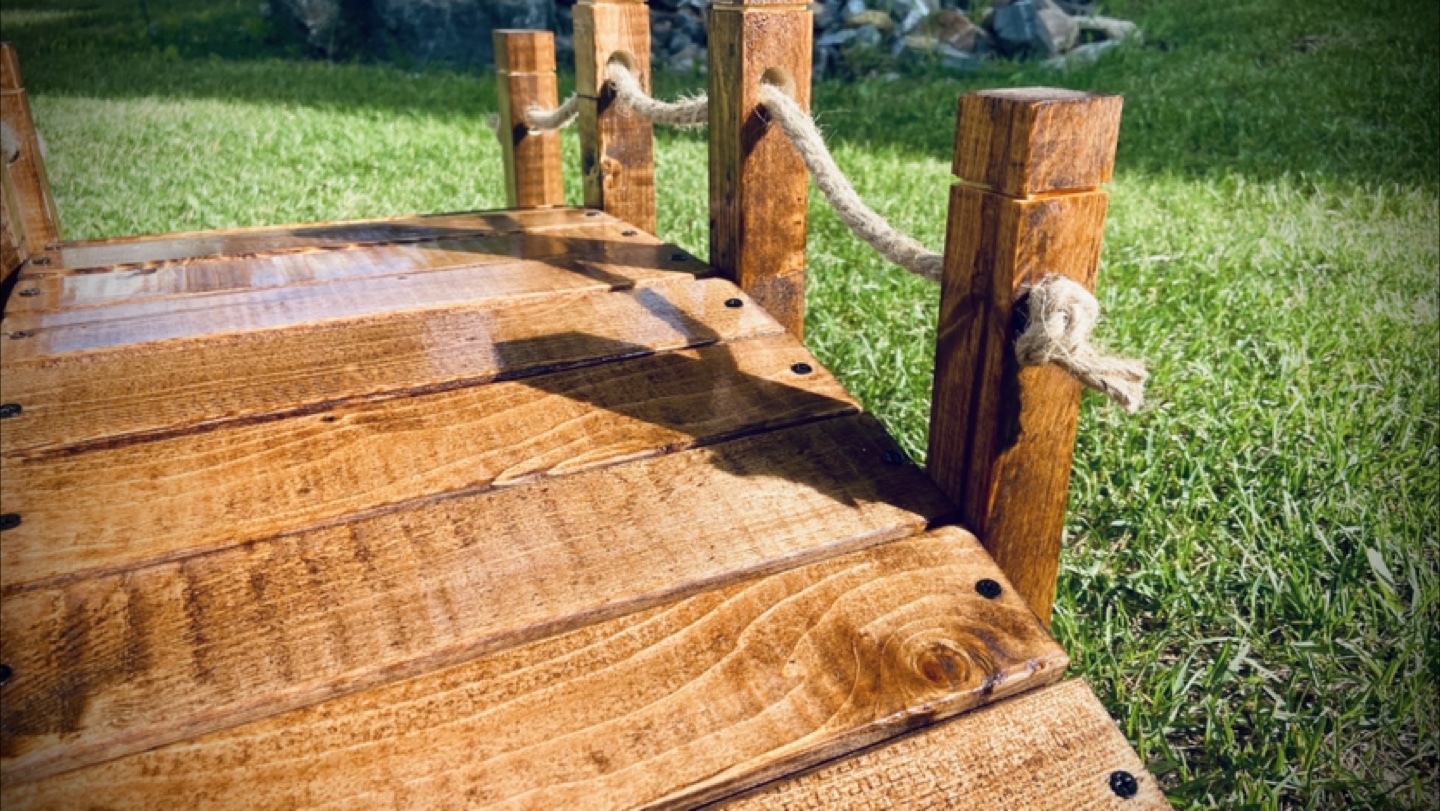 Handmade Wooden Garden Bridge - photo 3