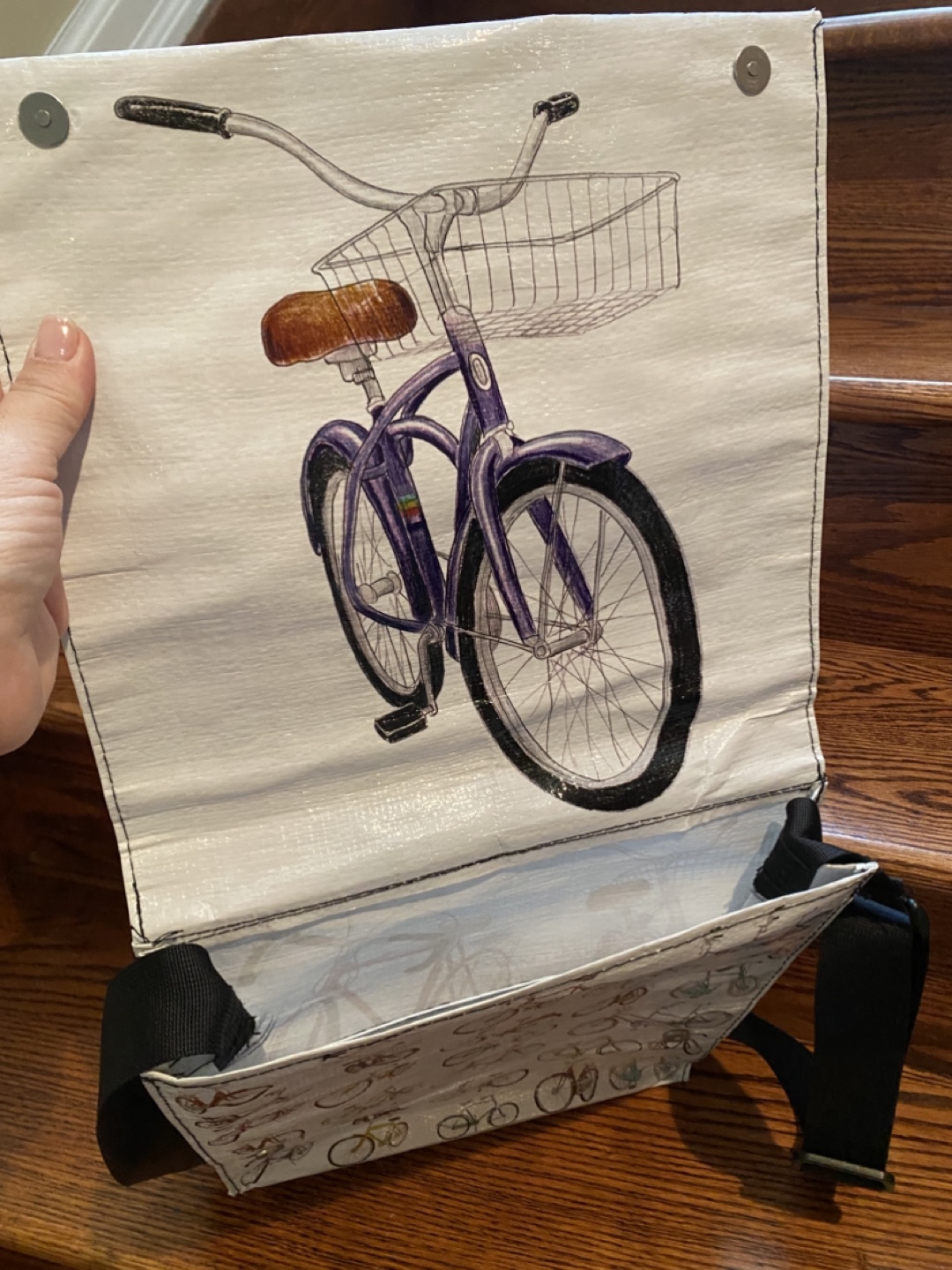 Blue Q Bike Print Shoulder Bag - photo 3