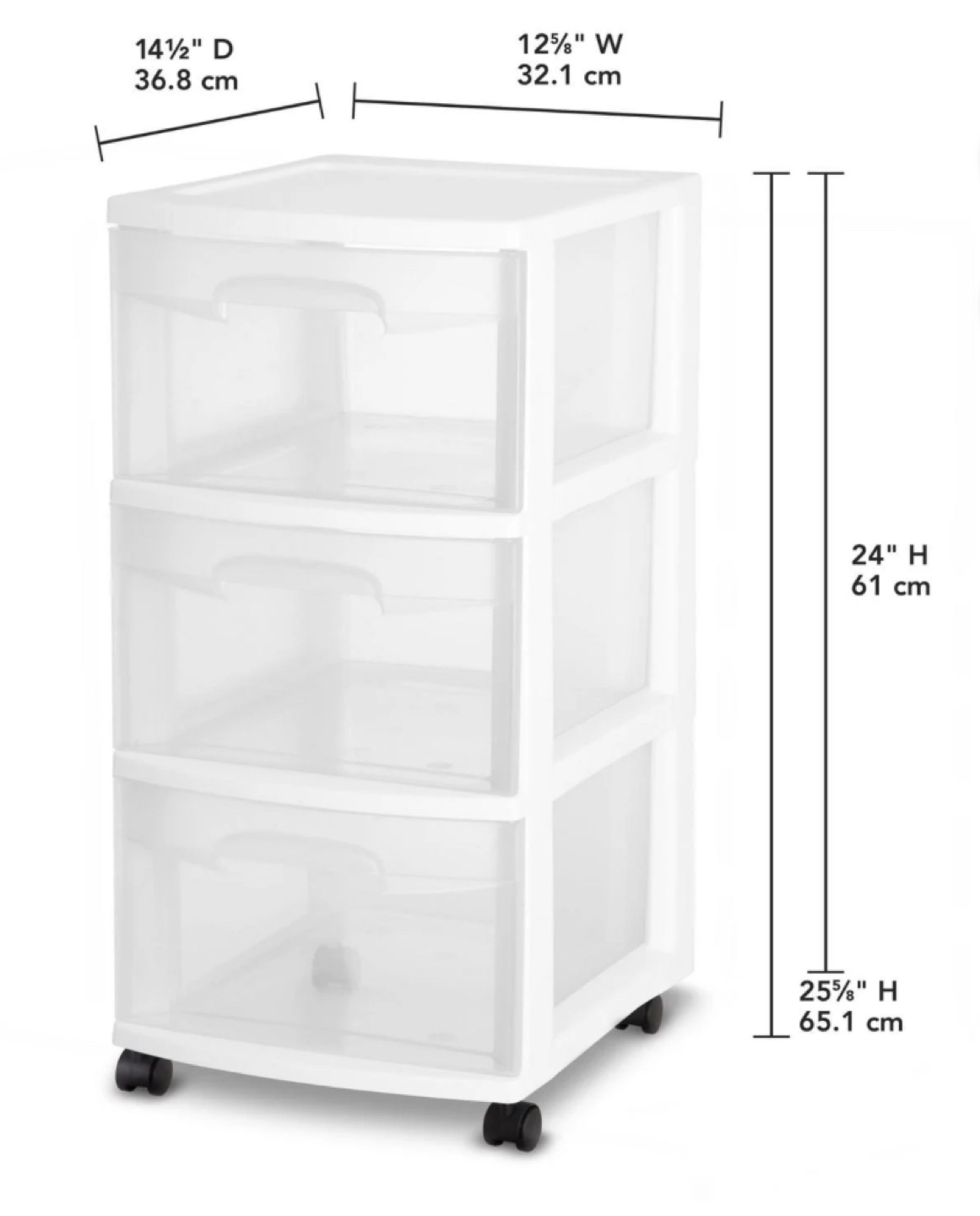 3-Drawer Plastic Storage Tower - photo 2