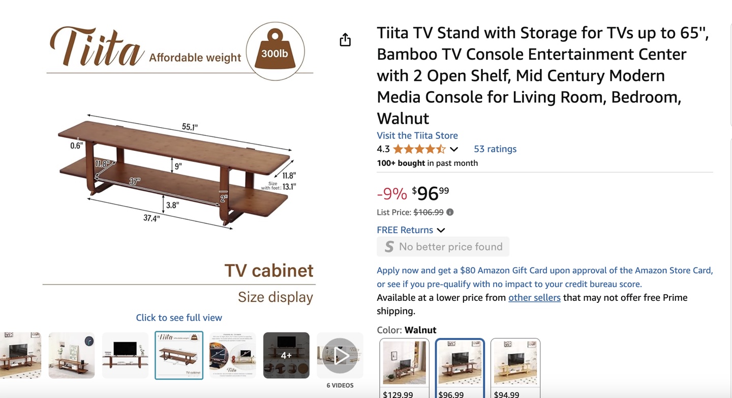 Bamboo tv console - photo 3