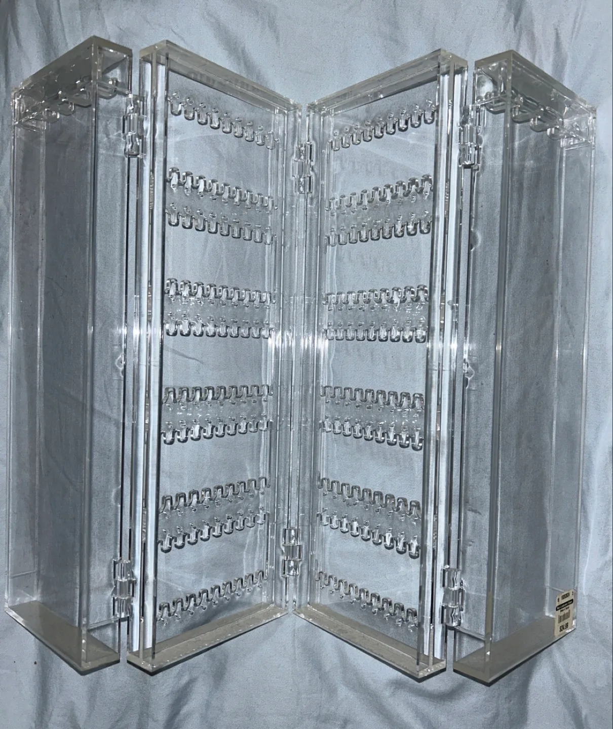 The Container Store NEW Acrylic 4-Panel Earring/Necklace Holder image indicator(2)