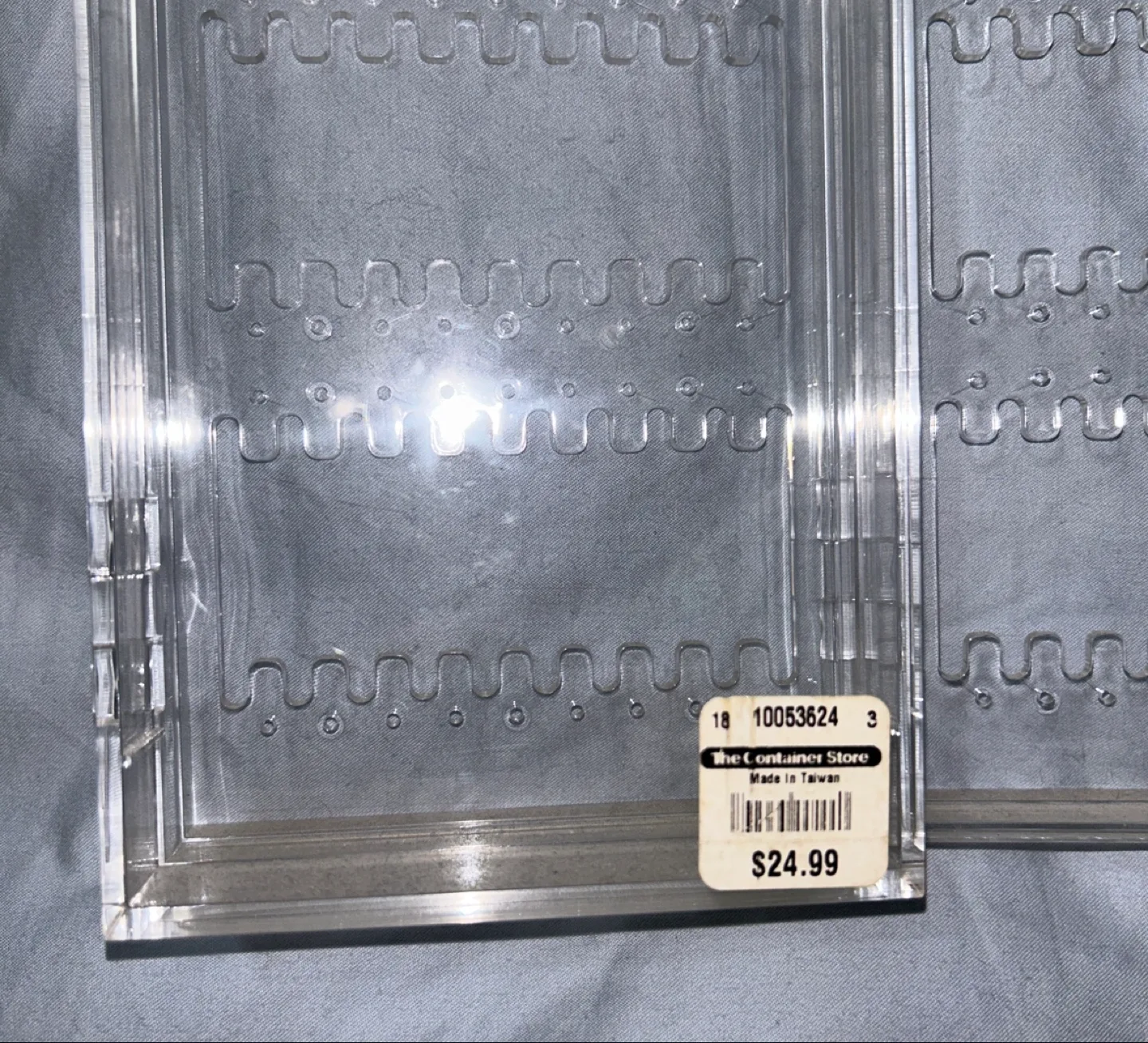 The Container Store NEW Acrylic 4-Panel Earring/Necklace Holder image indicator(4)