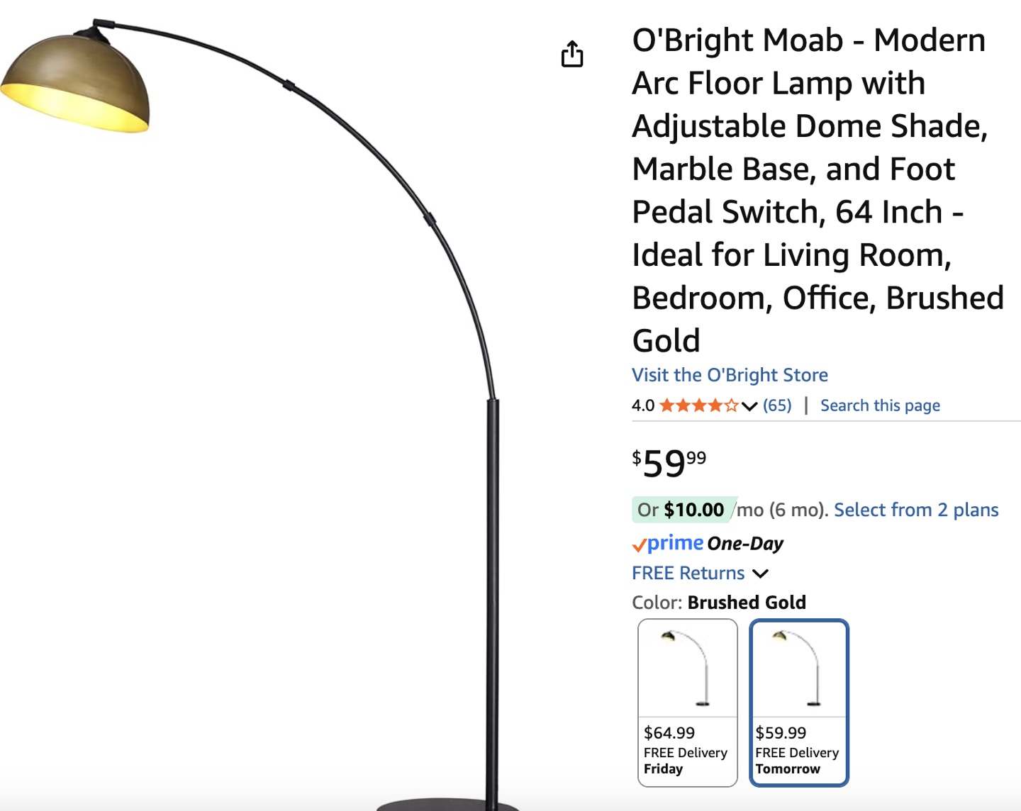 Modern Arc Floor Lamp - photo 2