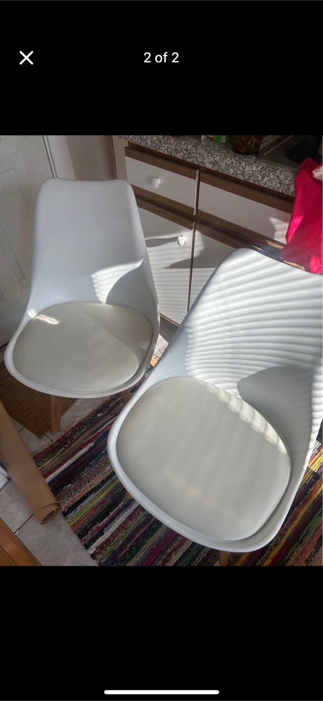 White Dining Chairs - Set of 2