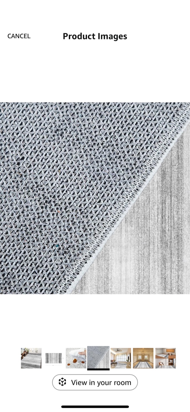 Area Rug 5x7 ft Contemporary Neutral Grey Aesthetic Home Decor - photo 4