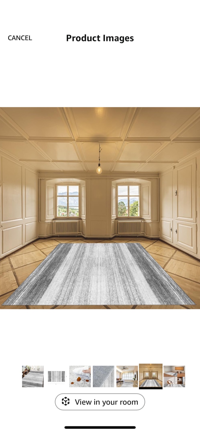 Area Rug 5x7 ft Contemporary Neutral Grey Aesthetic Home Decor - photo 2