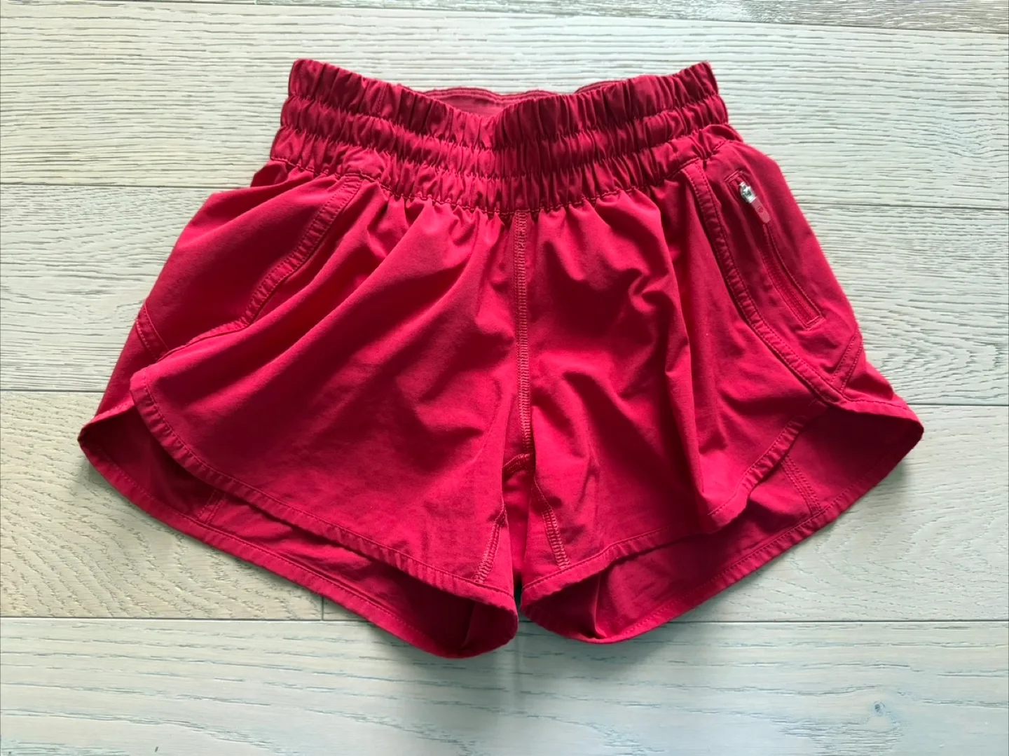 Lululemon size 4 red tracker shorts thumbnail