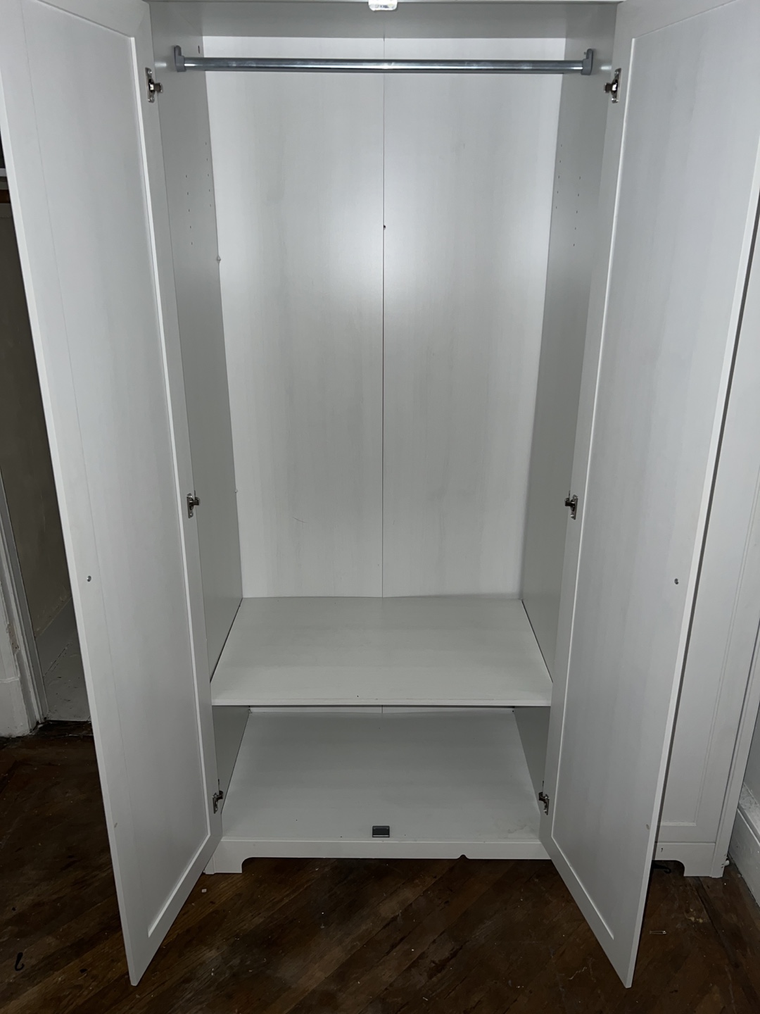 White Wardrobe Closet with Mirror - photo 2