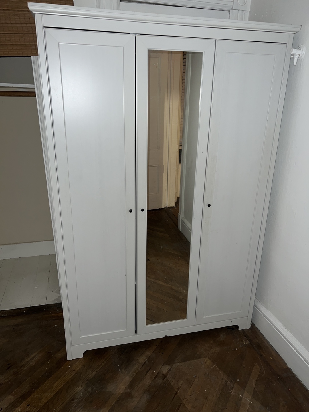 White Wardrobe Closet with Mirror