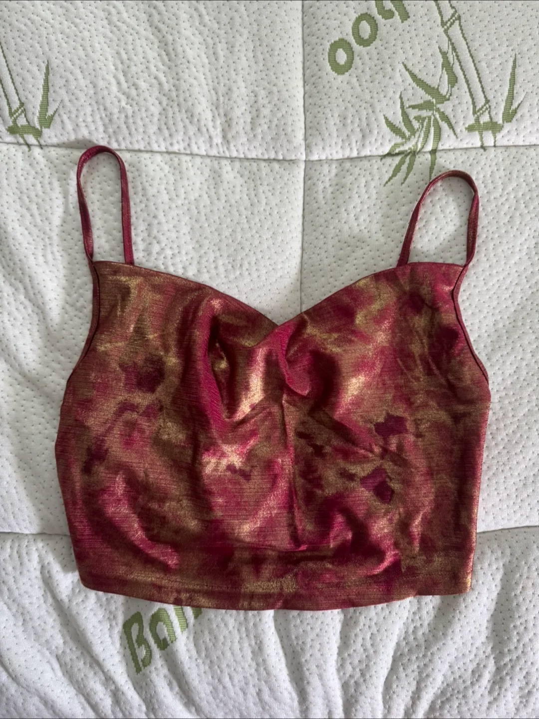 Metallic Crop Tank Top thumbnail