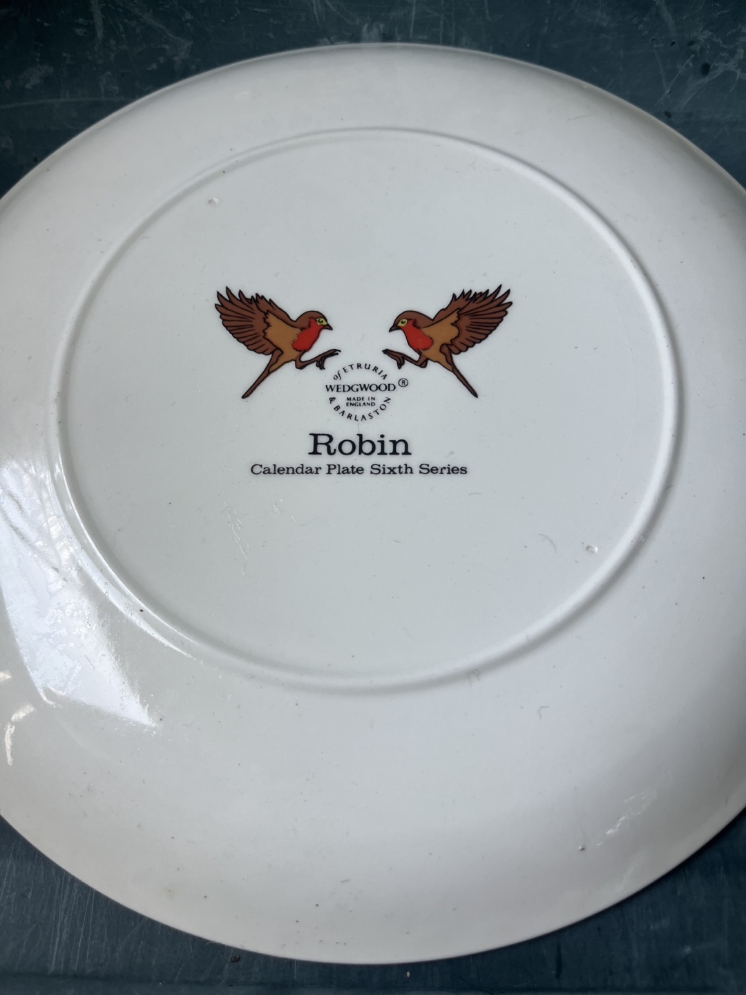 Wedgwood Robin Calendar Plate Sixth Series 1976 - photo 2