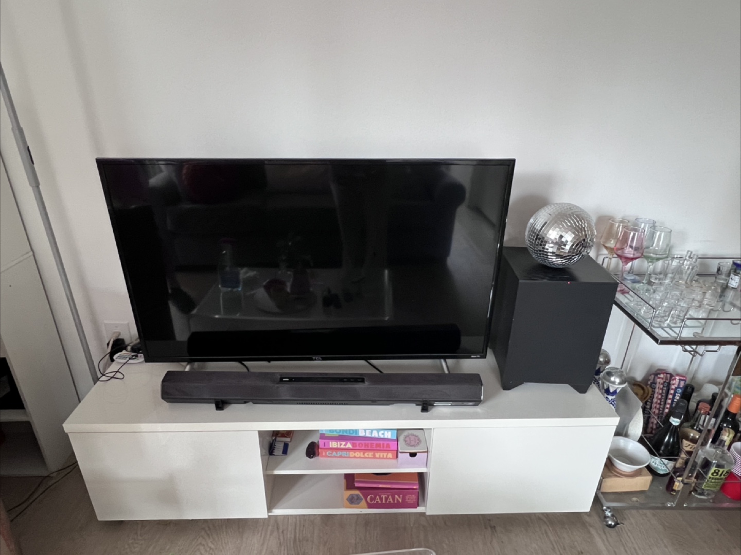 White TV Console