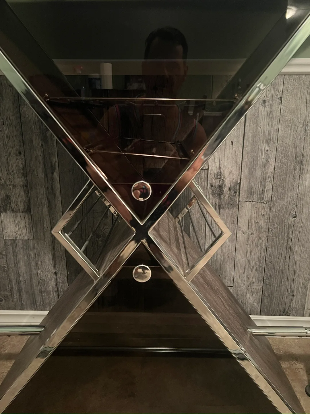 Modern Bar Table with Wine Rack image indicator(3)