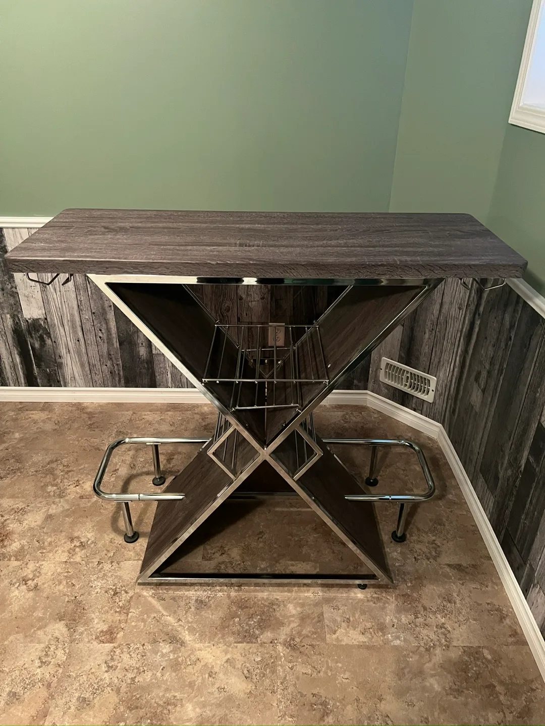 Modern Bar Table with Wine Rack image indicator(5)