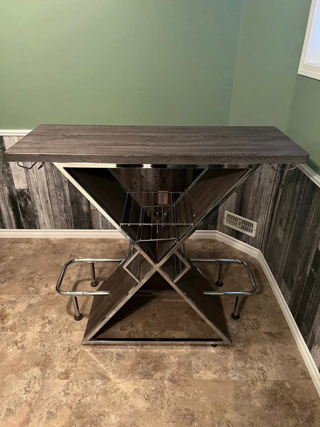 Modern Bar Table with Wine Rack image indicator(6)