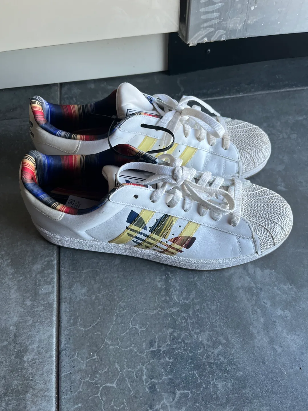 Adidas Superstar White Sneakers - Size 11.5 limited Edition image indicator(3)