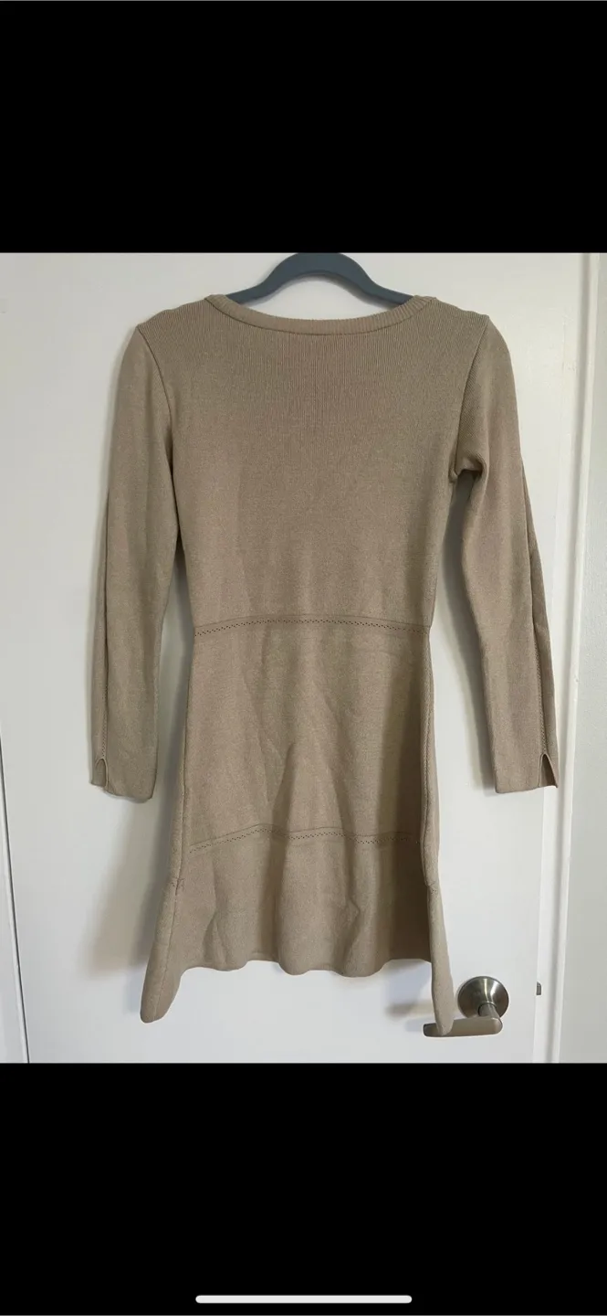 Tan Knit Mini Dress - New with Tags! XS/S image indicator(3)